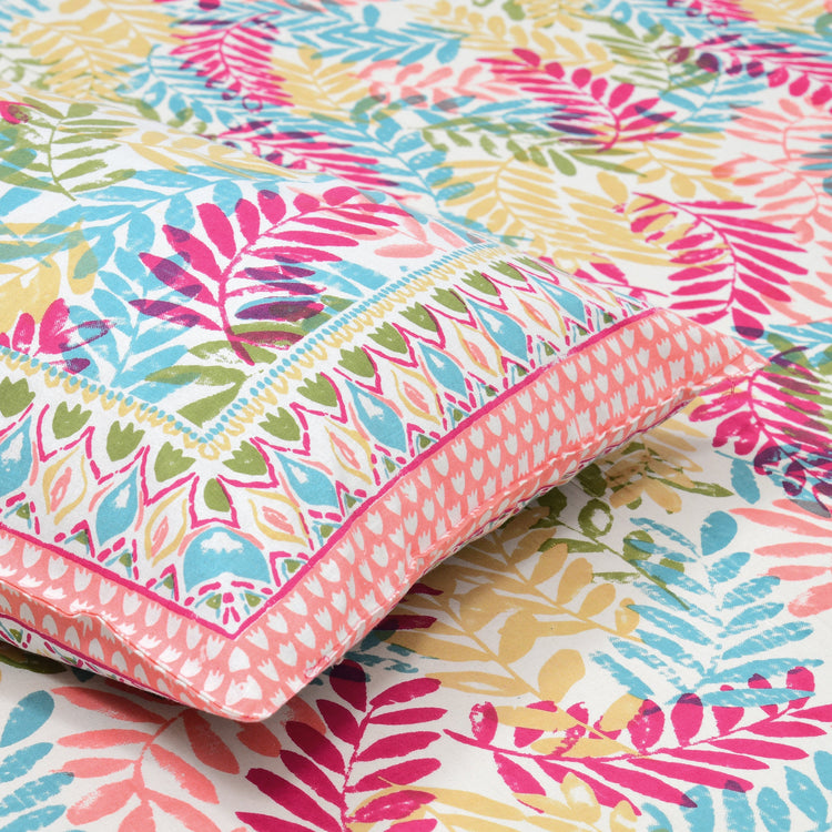 100% Cotton king size Print Bedsheet 90x108" - AUTUMN