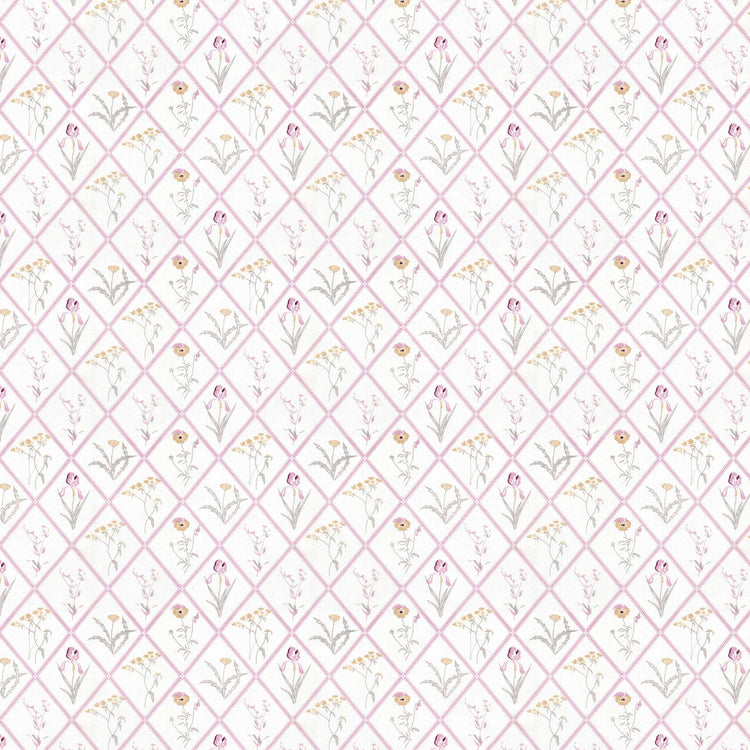 Cotton Mulmul Dohar For Single Bed Size Garden Of Tulip - Pink Dohar
