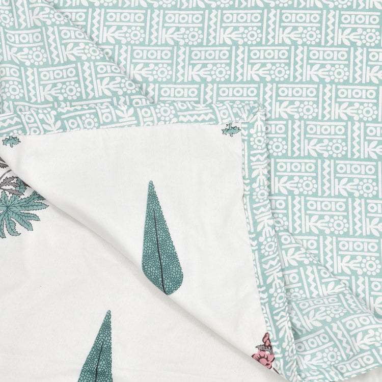 Cotton Mulmul Dohar For Double Bed Size Mughal Leaves