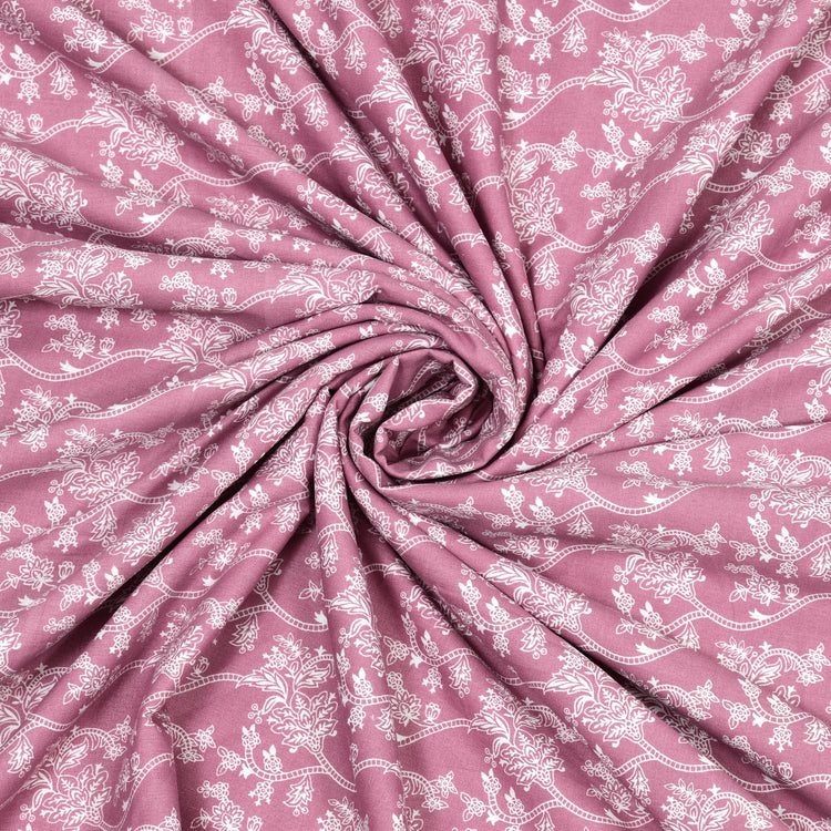 Reversible Hand block print cotton Mulmul Single size Dohar - Pink Flower
