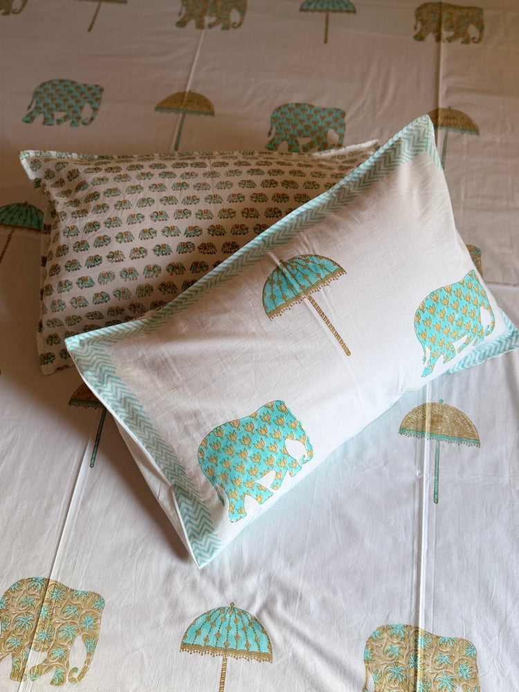 100% Premium Cotton King size Printed Bedsheet- Jaipuri Motifs