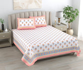 100% Premium Cotton Printed Bedsheet- Plush