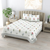 100% Premium Cotton Printed Bedsheet- Paradise