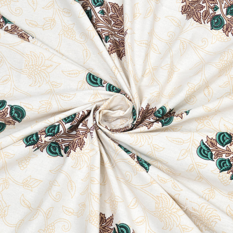 100% Cotton King size Print Bedsheet 90 x 108"- Elegance