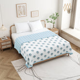 Hand block Print cotton Mulmul double size Dohar - Tree