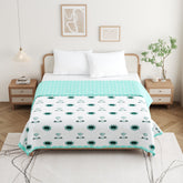 Hand block Print cotton Mulmul double size Dohar - Lotus