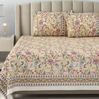 Cotton Print Bedsheet with 2 pillow covers - Lily