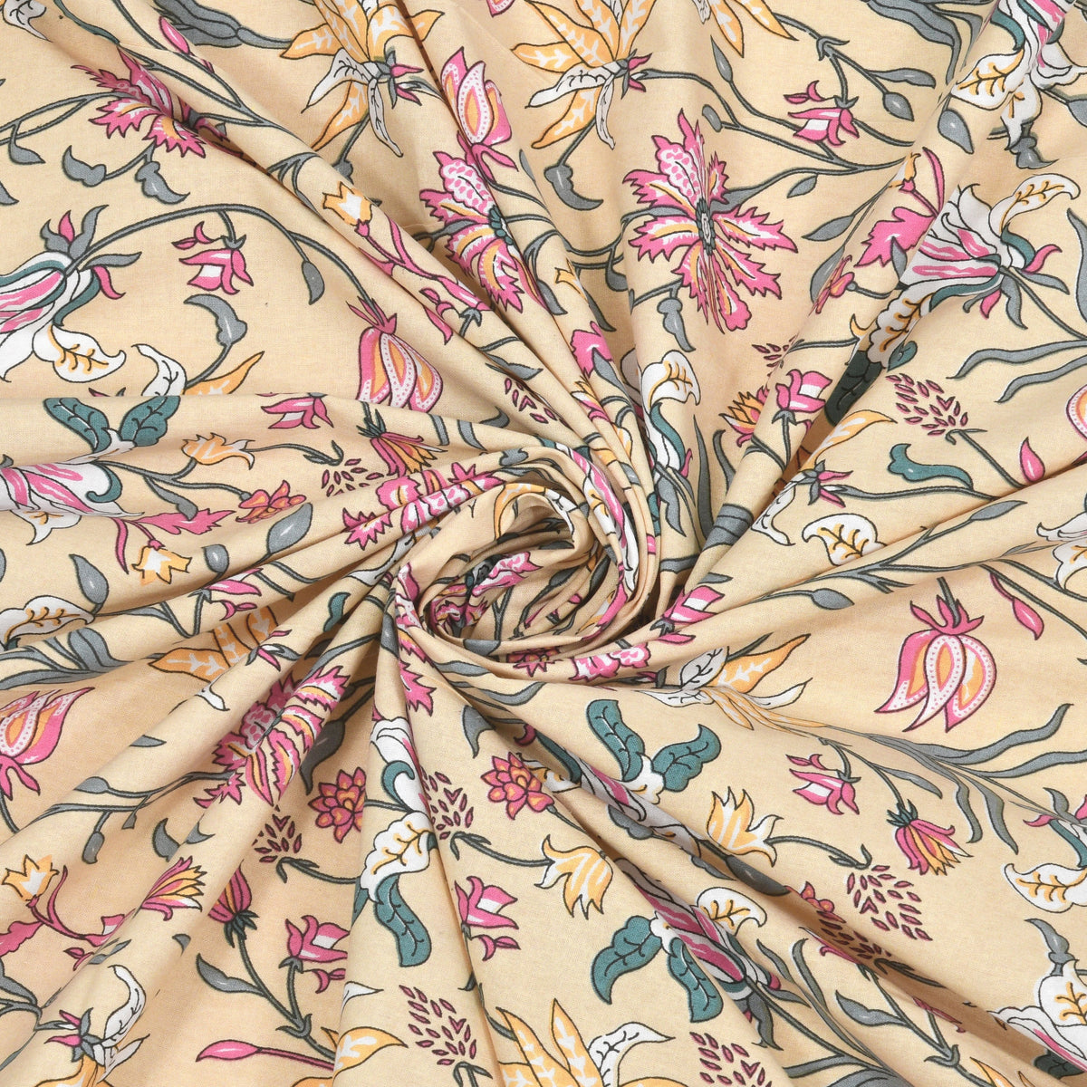 Cotton Print Bedsheet with 2 pillow covers - Lily