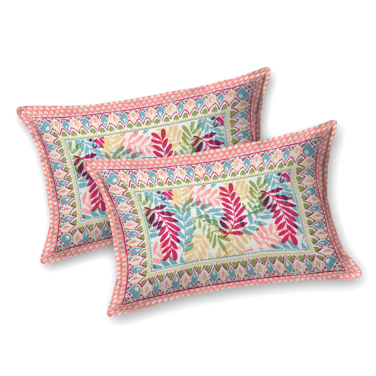 Cotton Print Bedsheet with 2 pillow covers - Autumn
