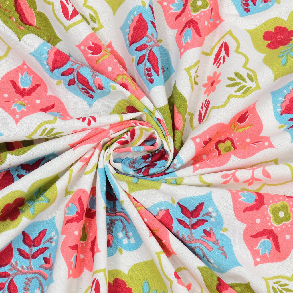 Cotton Print Bedsheet with 2 pillow covers - Mughal
