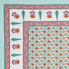 Load image into Gallery viewer, 100% Cotton Block Print Bedsheet - Jaal
