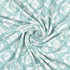 Tulip Green Cotton Reversible Mulmul Dohar for Single bed size