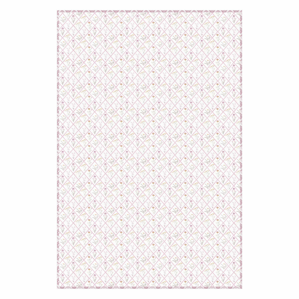 Tulip Purple Cotton Reversible Mulmul Dohar for Single Bed Size