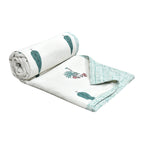 Mughal leaves Cotton Reversible Mulmul Dohar for Double Bed Size