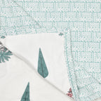 Mughal leaves Cotton Reversible Mulmul Dohar for Double Bed Size