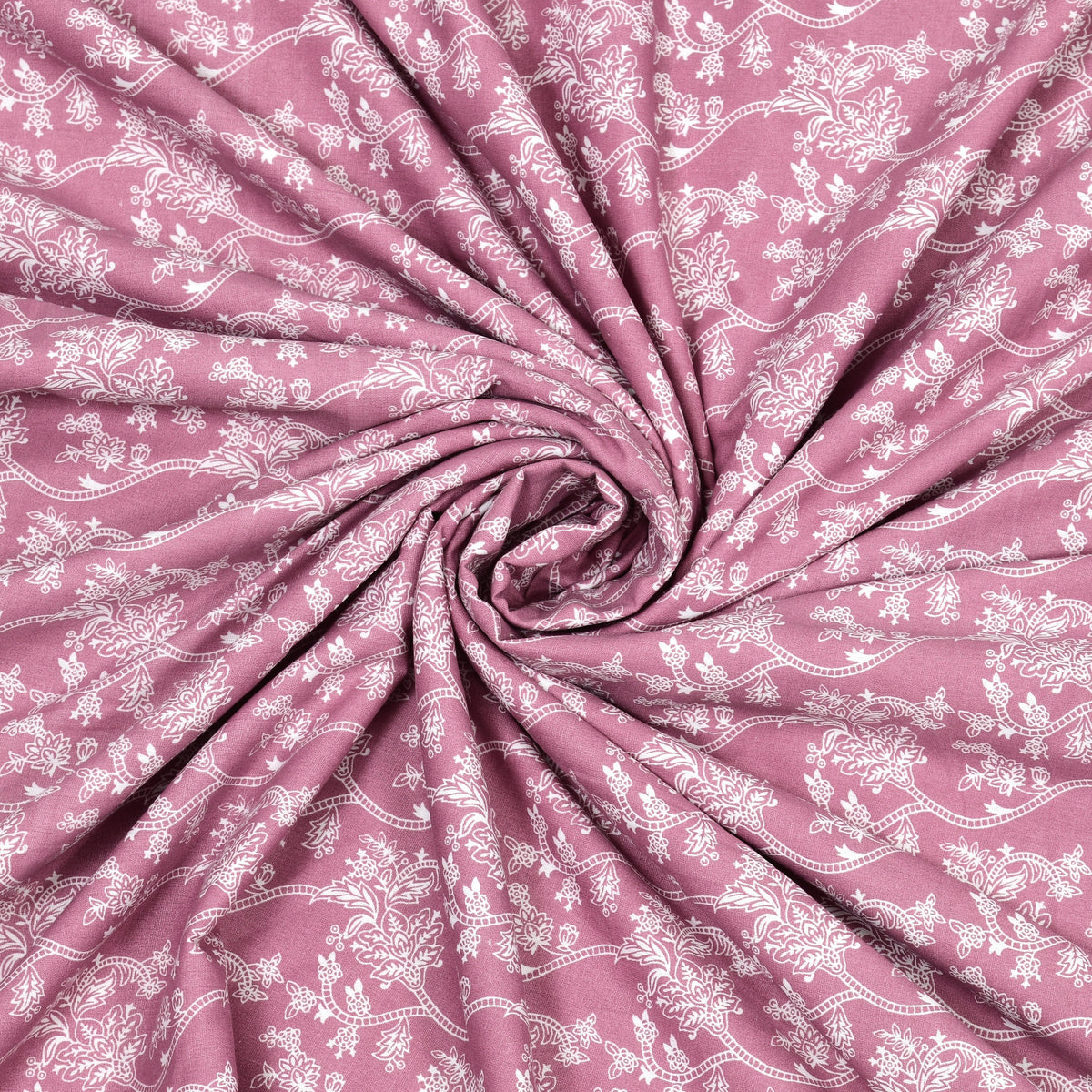 Reversible Hand block print cotton Mulmul Single size Dohar - Pink Flower