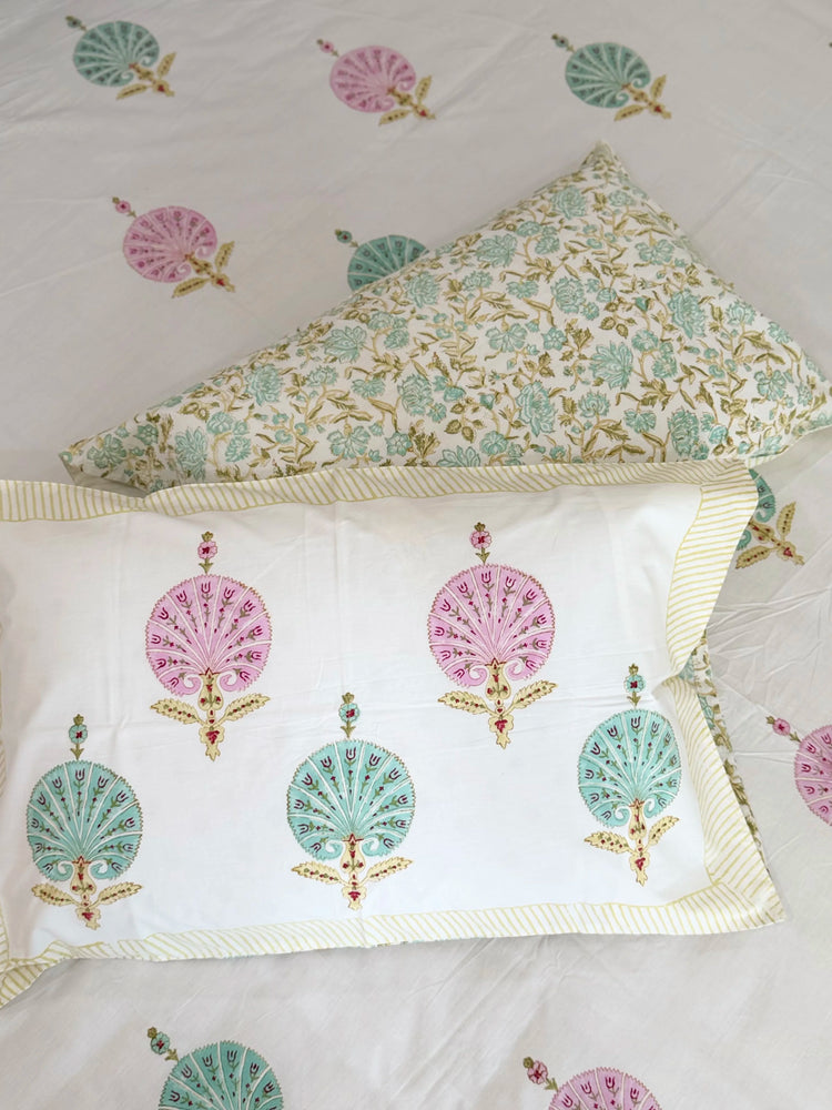 Harmony- Premium cotton handblock print bedsheet set