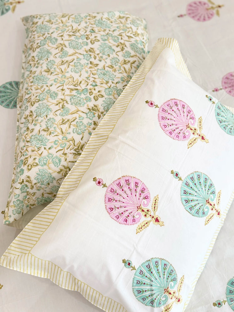 Harmony- Premium cotton handblock print bedsheet set