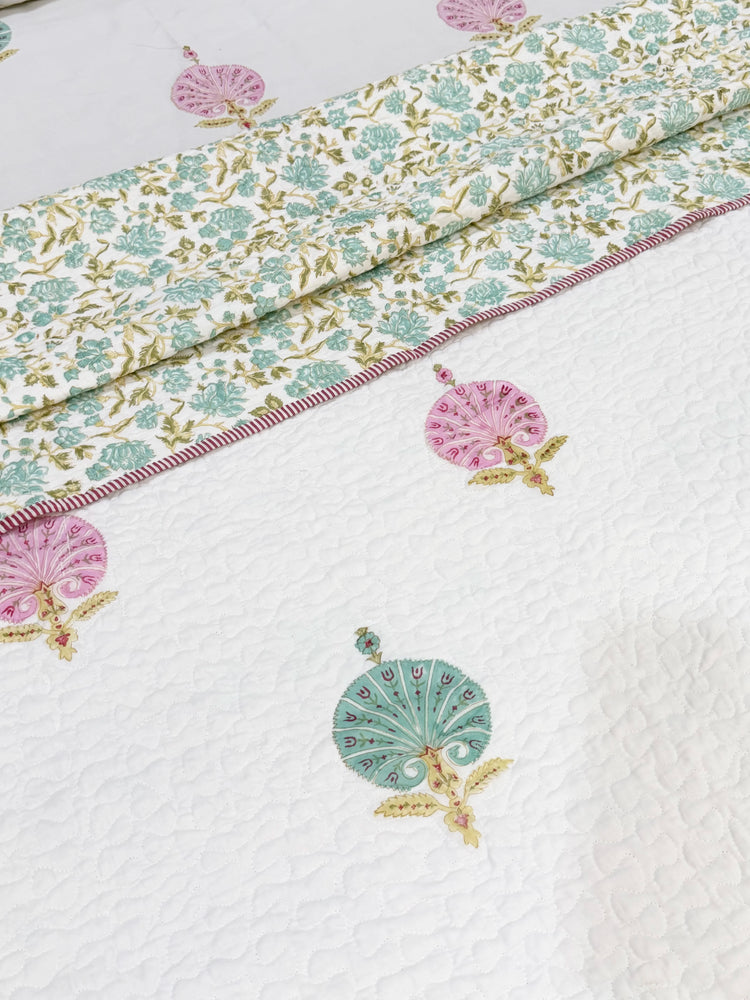 Harmony- Premium cotton handblock print bedsheet set