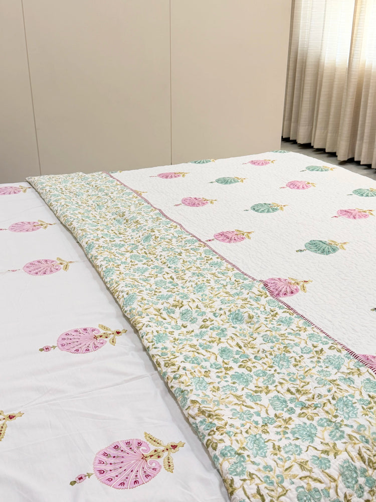 Harmony- Premium cotton handblock print bedsheet set