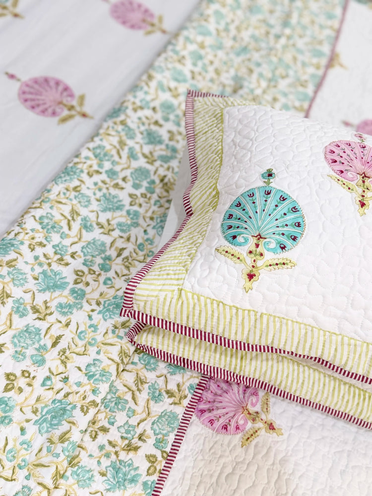 Harmony- Premium cotton handblock print bedsheet set