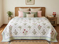Reversible Hand Block Print Double bed Quilt - BAGH