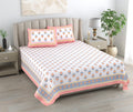 Cotton Print Bedsheet with 2 pillow covers - Plush