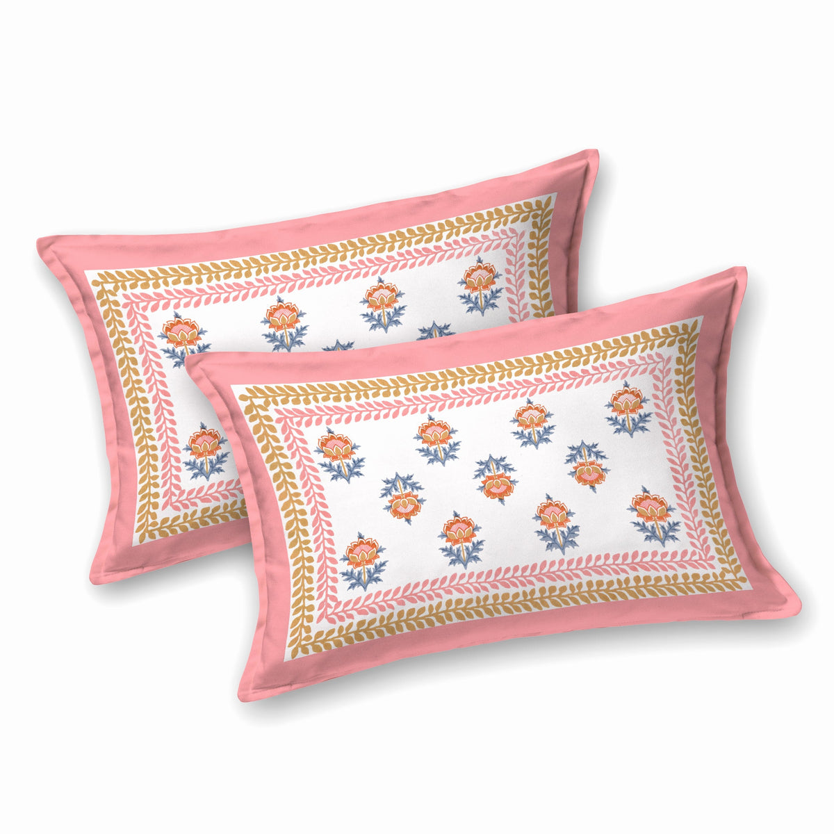 Cotton Print Bedsheet with 2 pillow covers - Plush