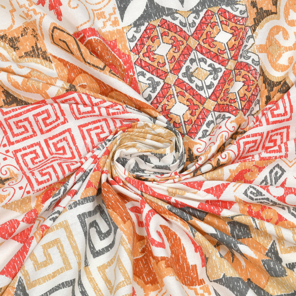 Cotton Print Bedsheet with 2 pillow covers - Oasis