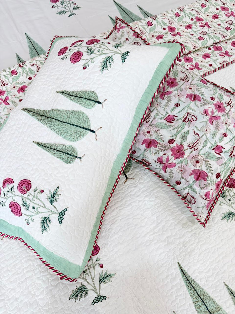 Gulabi - Premium Cotton Handblock Print Bedsheet Set