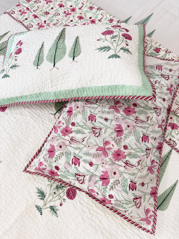 Gulabi - Premium Cotton Handblock Print Bedsheet Set
