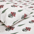 Cotton Handblock Print Bedsheet Set- Booti Red