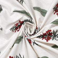 Load image into Gallery viewer, 100% Cotton Block Print Bedsheet - Blooming Red Booti
