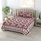 Cotton Print Bedsheet with 2 pillow covers - Rama