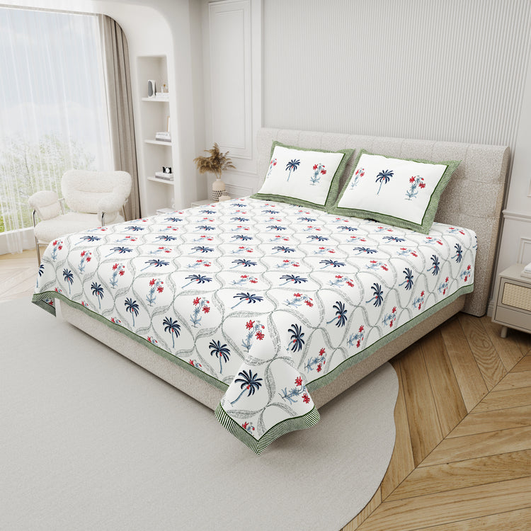 Majestic - Premium cotton handblock print bedsheet set
