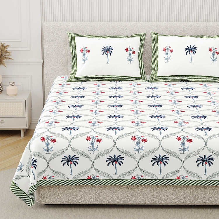Majestic - Premium cotton handblock print bedsheet set