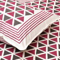 Cotton  Super king Bedsheet with 2 pillow covers - Imperial Pyramid Maroon