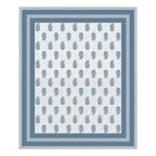 Cotton Print Bedsheet with 2 pillow covers - Blue Paisley