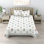 Cotton Handblock Print Bedsheet Set- Paradise