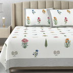 Cotton Handblock Print Bedsheet Set- Paradise