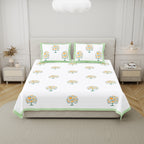 Cotton Handblock Print Bedsheet Set- Big Tree