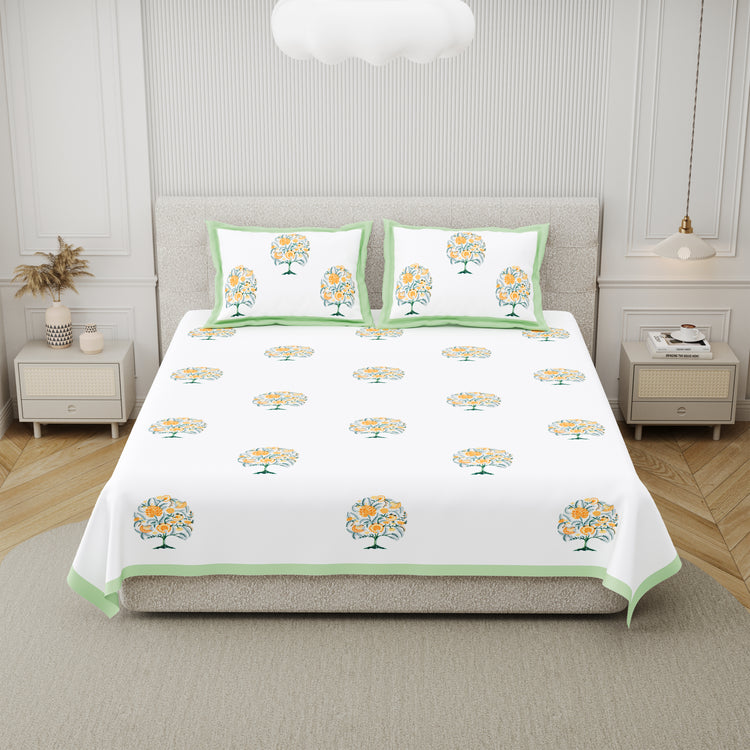 100% Premium Cotton Printed Bedsheet- Big Tree