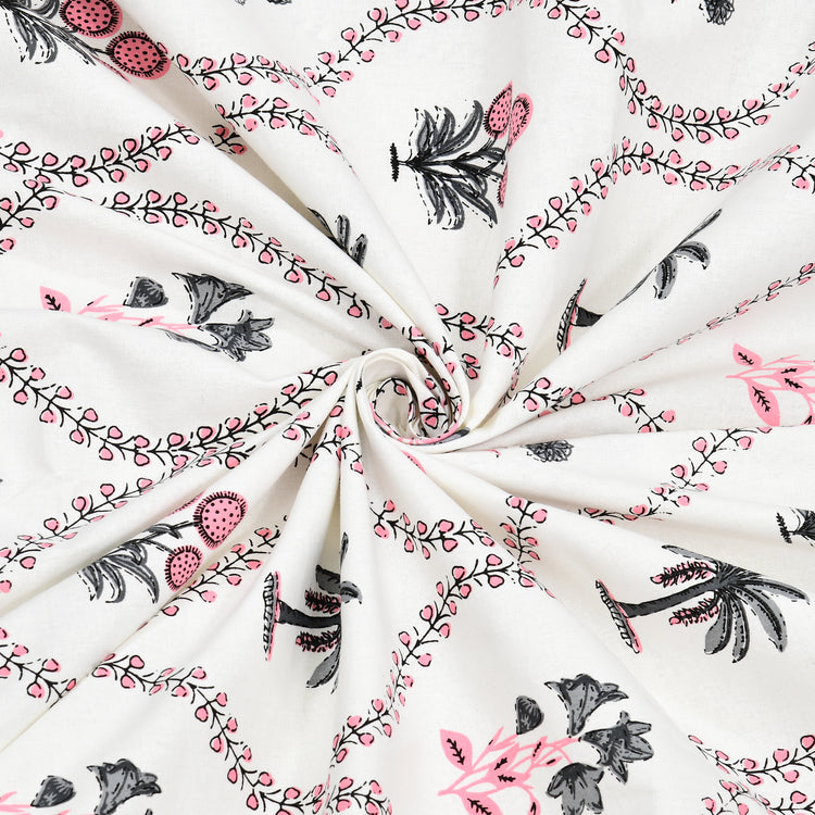 Blossom - Premium Cotton Handblock Print Bedsheet Set