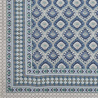 Cotton Bedsheet with 2 pillow covers - Ikat Blue
