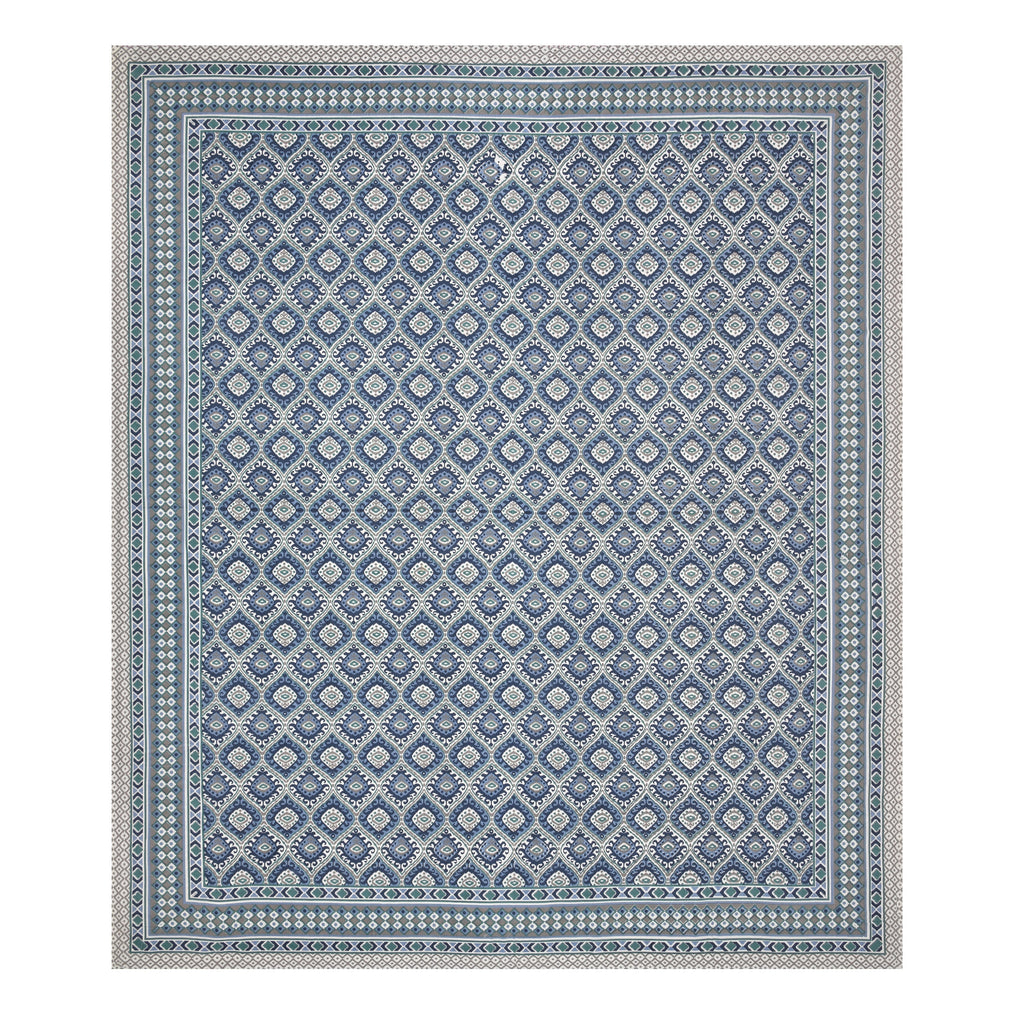 Cotton Bedsheet with 2 pillow covers - Ikat Blue