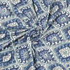 Cotton Bedsheet with 2 pillow covers - Ikat Blue