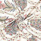 100% Cotton Block Print Bedsheet - Yellow Tree