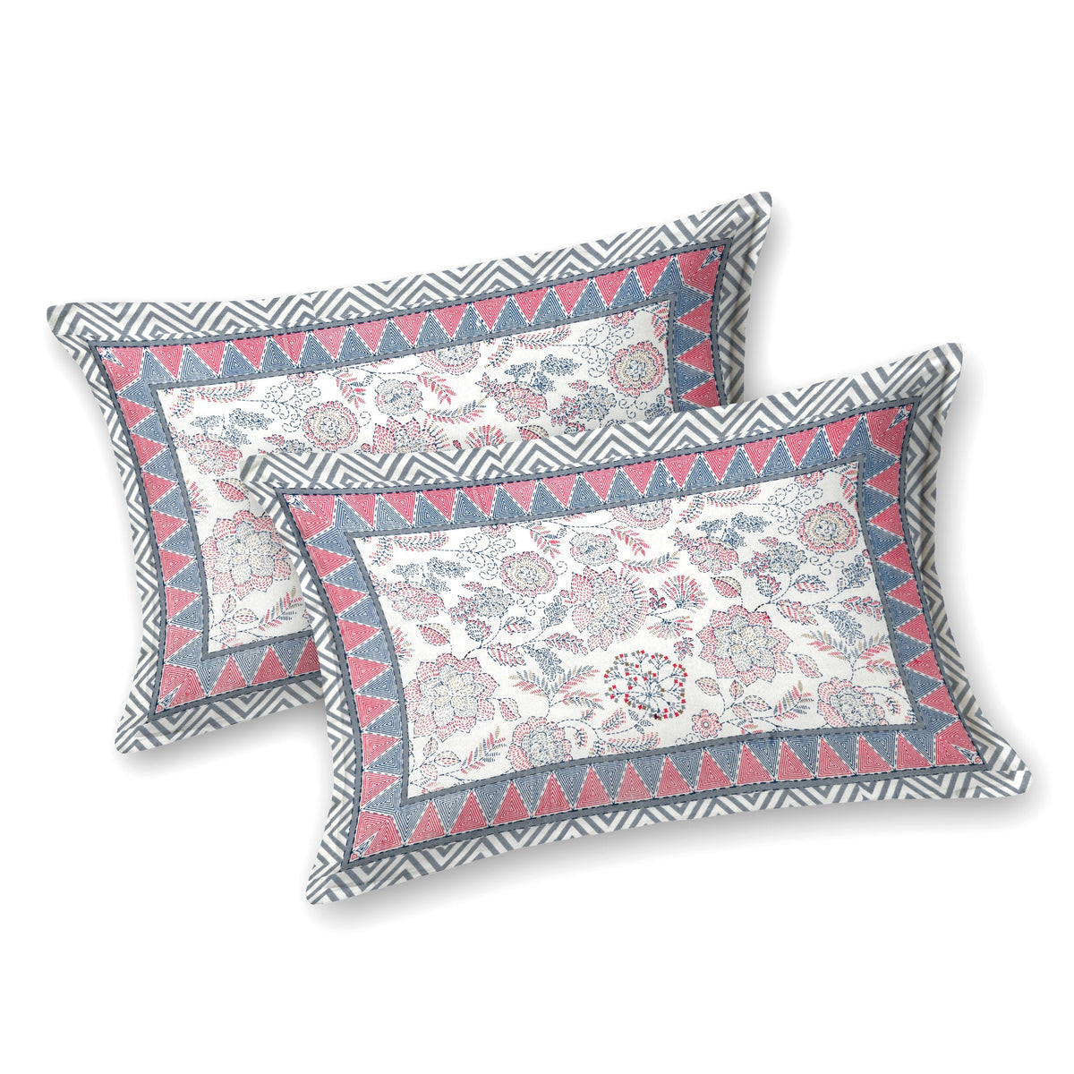 Cotton Print Bedsheet with 2 pillow covers - Starlight