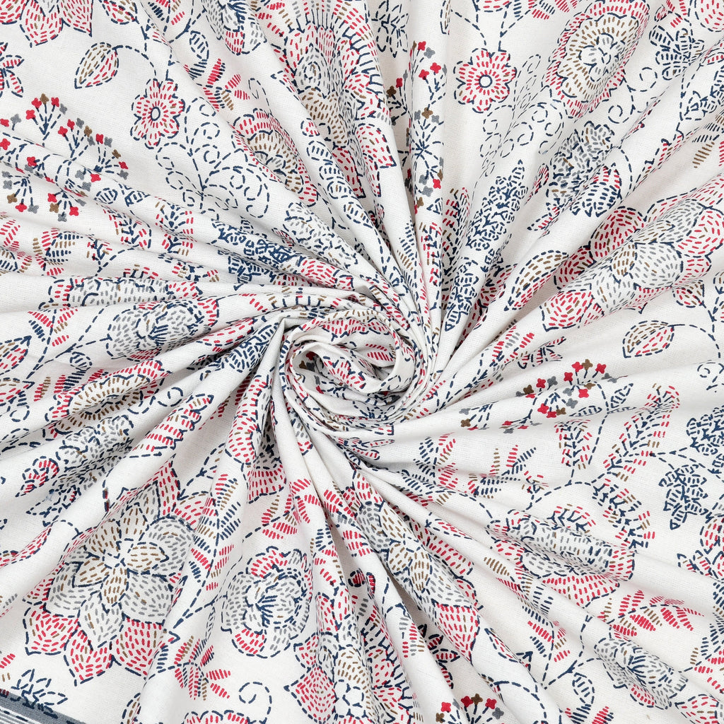 Cotton Print Bedsheet with 2 pillow covers - Starlight