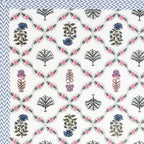 Cotton Handblock Print Bedsheet Set- Mosiac